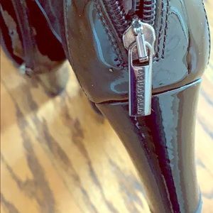 Black suede Aquatalia booties.  Size 6